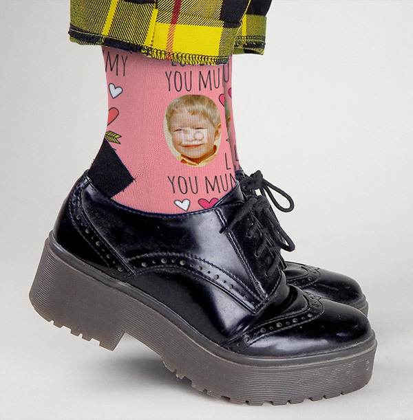 Mummy Mother's Day Photo Socks