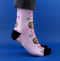 Tap to view Best Cat Mum Personalised Socks