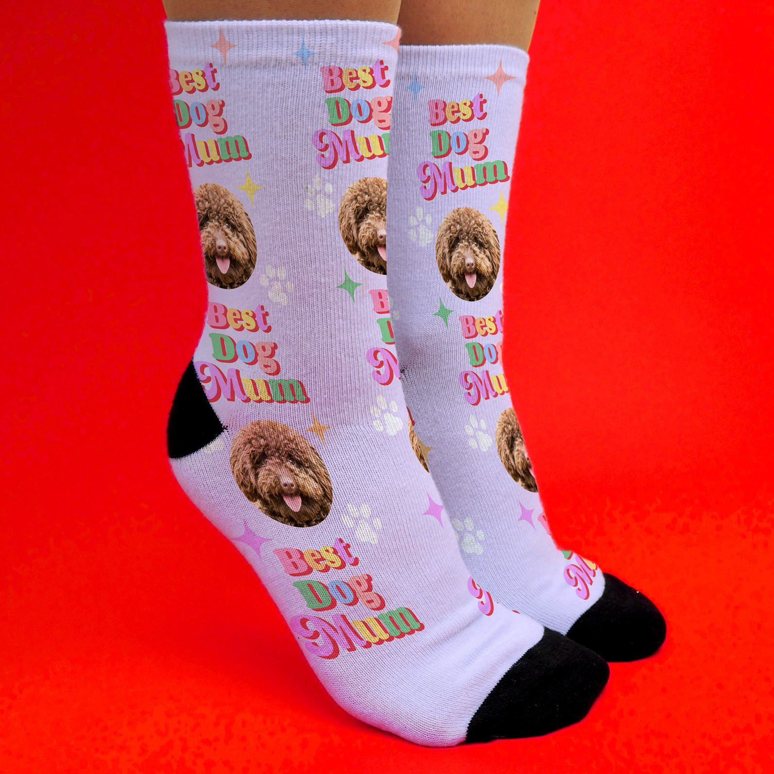 Best Dog Mum Personalised Novelty Socks
