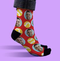 Tap to view Personalised Photo Tennis Novelty Socks