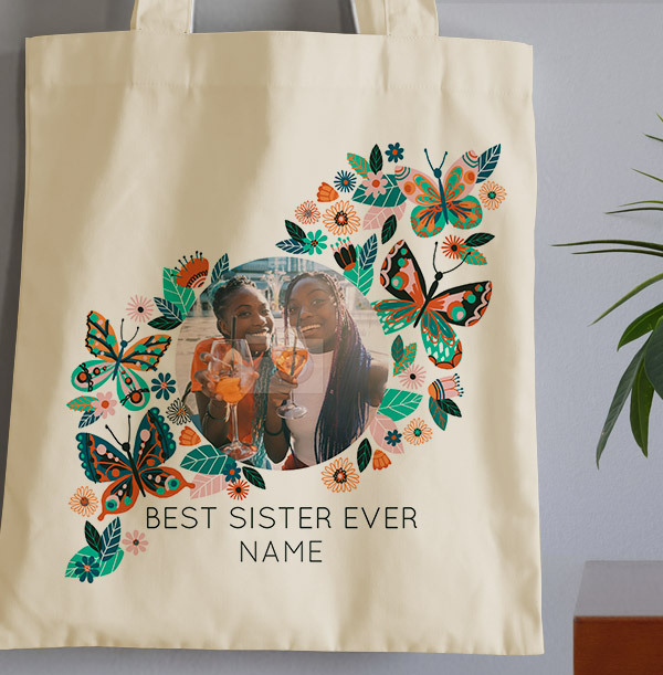 Best Sister Ever Photo Tote Bag