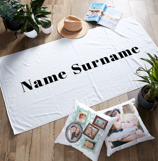 Name Surname Personalised Towel