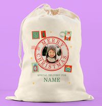 Tap to view Merry Christmas Photo Santa Sack