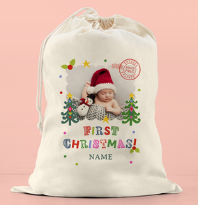 First Christmas Photo Santa Sack