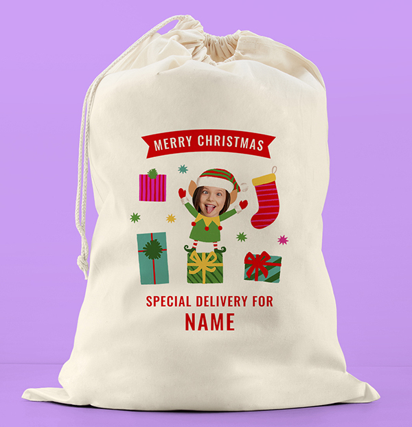 Special Delivery! Elf Santa Sack