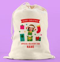 Tap to view Special Delivery! Elf Santa Sack