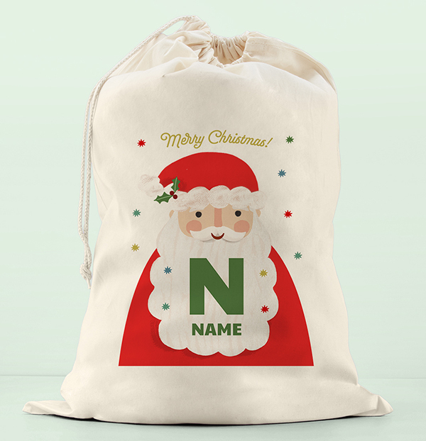 Personalised Initial Name Santa Sack