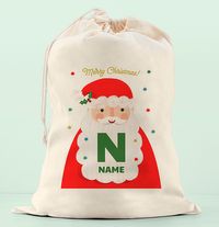 Tap to view Personalised Initial Name Santa Sack