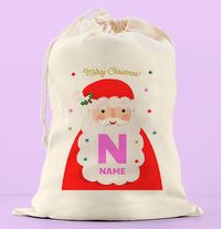 Tap to view Personalised Pink Initial Santa Sack