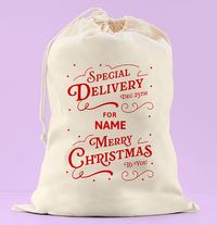 Tap to view Special Christmas Delivery Red Message Sack
