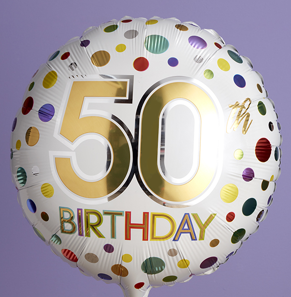 50th Birthday Spots Balloon