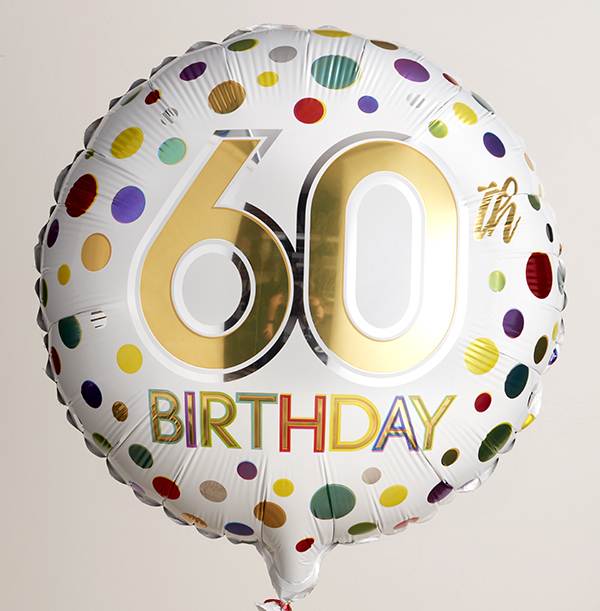60th Birthday Spots Balloon
