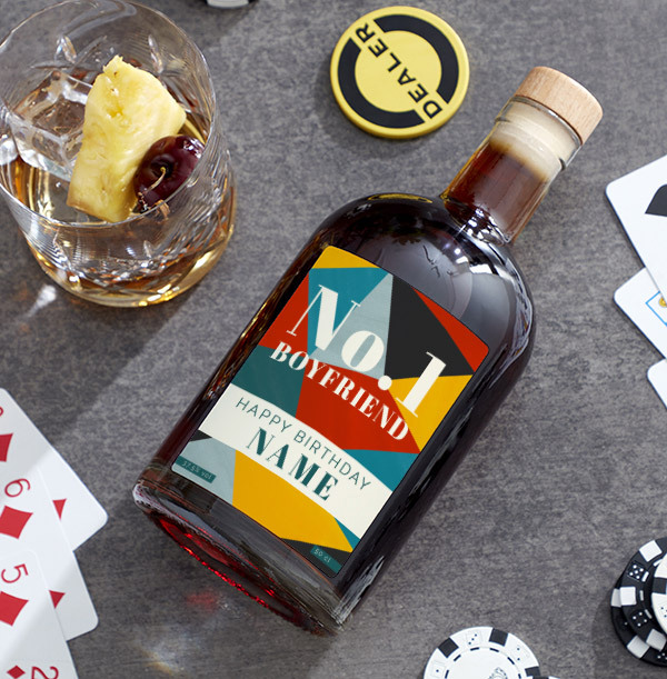 No. 1 Boyfriend Birthday Personalised Rum