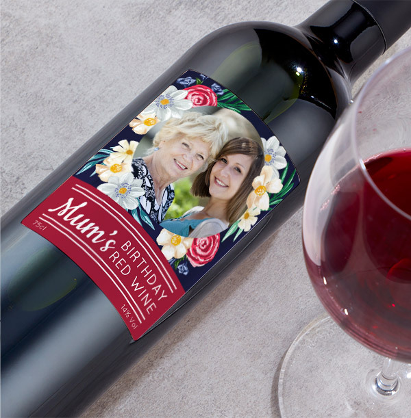 Mum's Birthday Photo Upload Red Wine