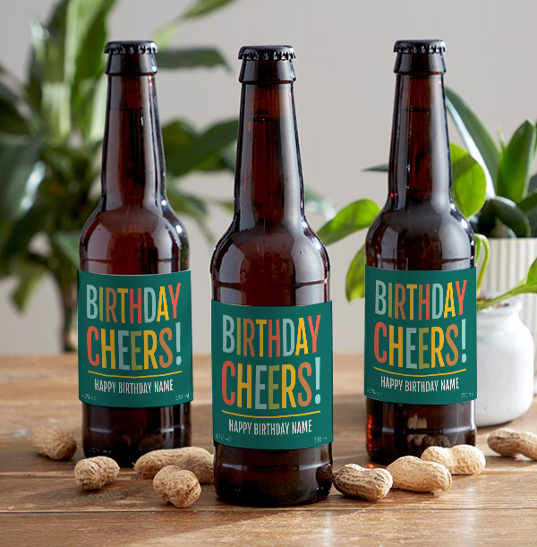 Birthday Personalised Lager Bottles - Multi Pack
