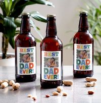 Tap to view Best Dad Ever Photo Upload Beer Trio