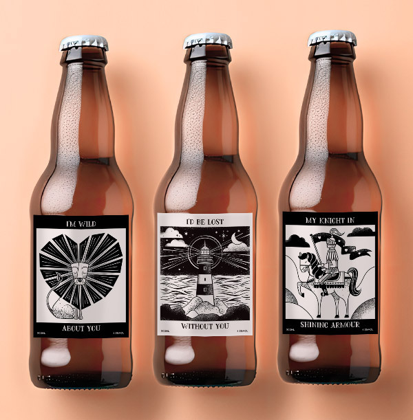 Illustrated Love Beer Trio