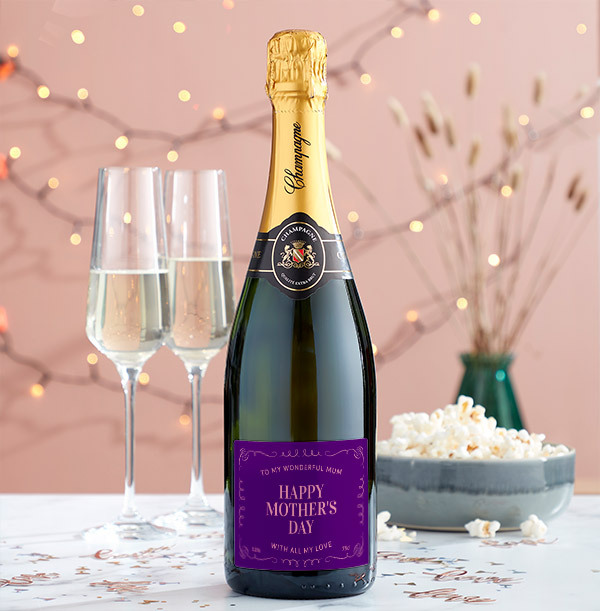 Happy Mother's Day Personalised Champagne