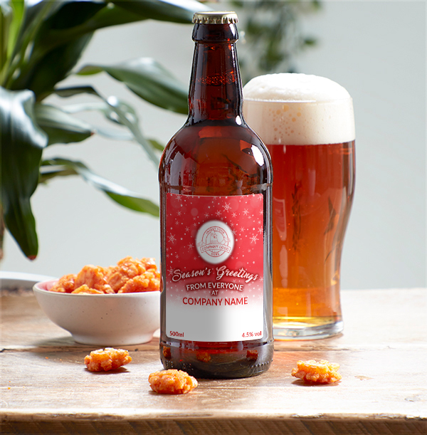 Company Christmas Logo Beer - Red