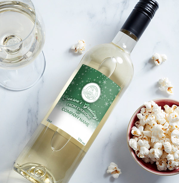 ZDISC Company Christmas Logo White Wine - Green