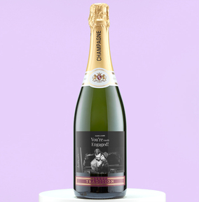 You're Engaged! Personalised Photo Champagne