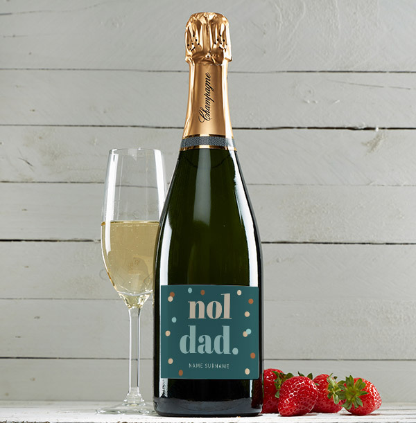 No1. Dad Personalised Champagne Bottle