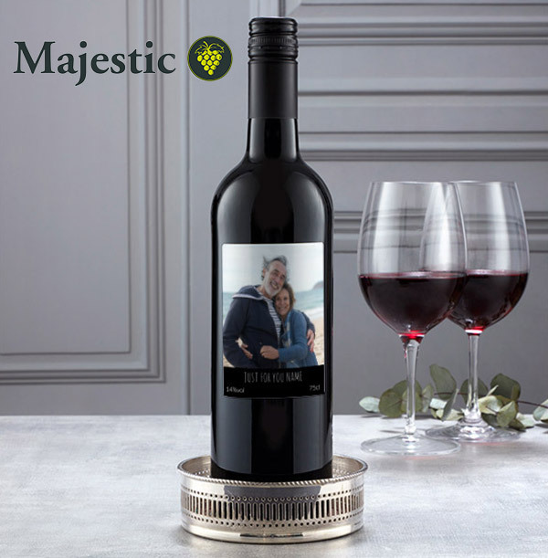 Text & Banner Photo Upload Red Wine