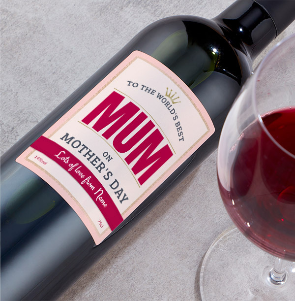 Personalised Mother's Day Red Wine