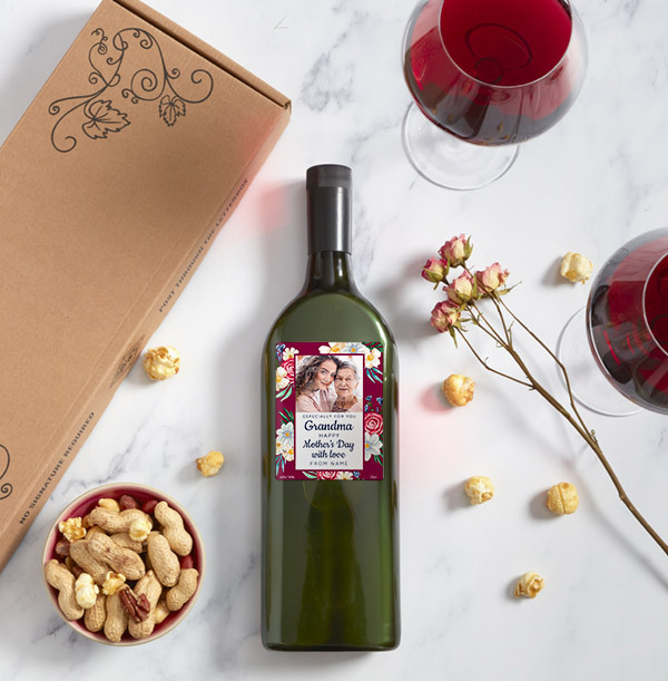 Especially For Grandma Photo Upload Letterbox Wine - Tempranillo