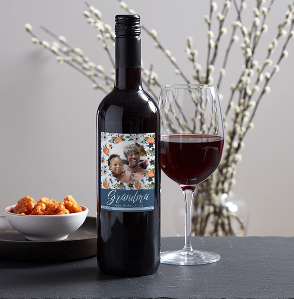 Mothers Day Grandma Photo Upload Red Wine