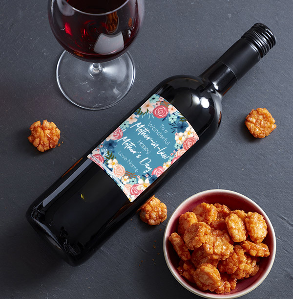 Wonderful Mother In Law Personalised Red Wine