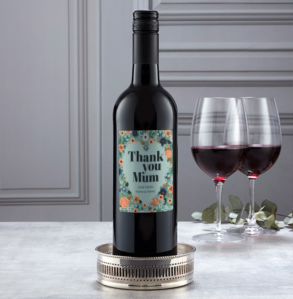 ZDISC Thank You Mum Personalised Red Wine