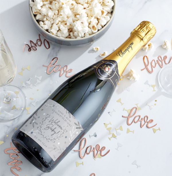 Welcome Baby! Personalised Champagne
