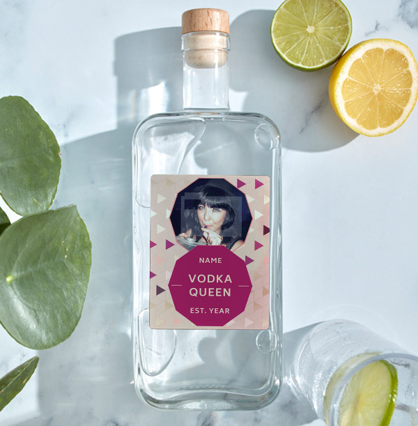 Personalised Birthday Photo Vodka - Queen