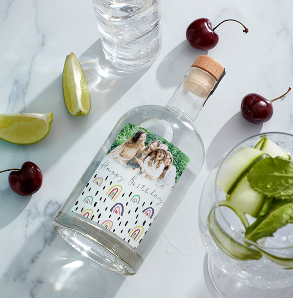 Happy Birthday Photo Upload London Dry Gin