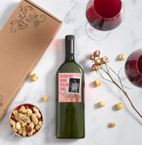 Drinking Wine Feeling Fine Photo Upload Letterbox Wine - Tempranillo