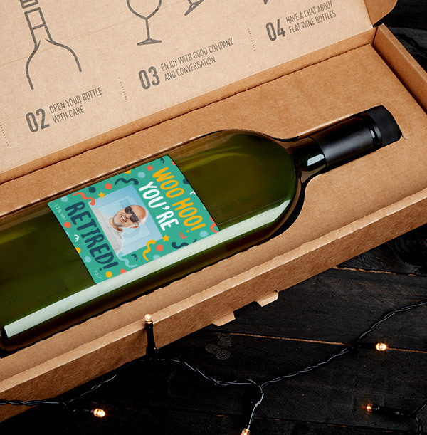 You're Retired! Photo Upload Letterbox Wine - Sauvignon Blanc