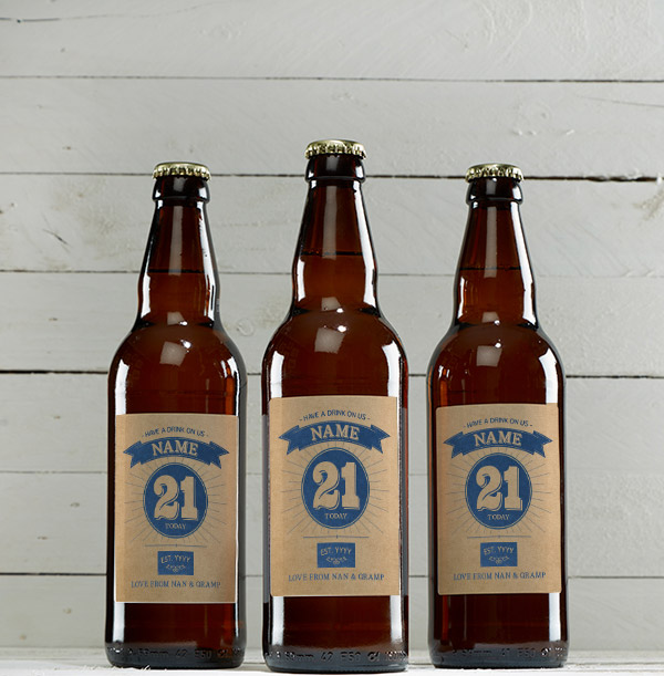 21st Birthday Personalised Beer - Multi Pack
