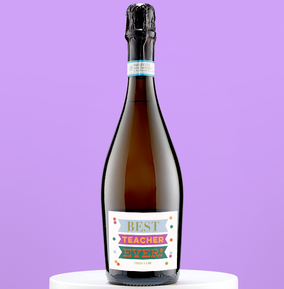 Best Teacher Ever Personalised Prosecco