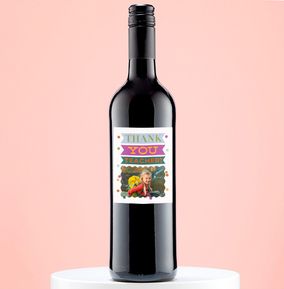 Photo of Thank You Teacher Photo Personalised Red Wine