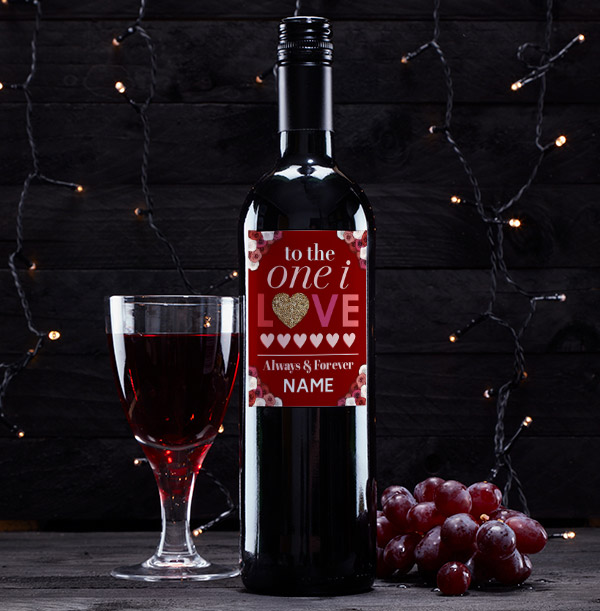 One I Love Red Wine Personalised Bottle
