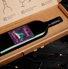 Handsome Husband Valentines Personalised Letterbox Wine - Tempranillo