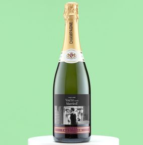 Photo of You're Married! Wedding Personalised Photo Champagne