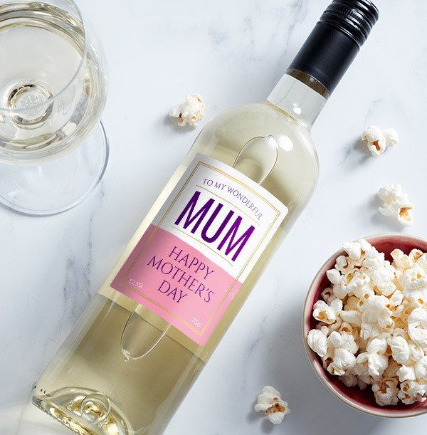 Happy Mother's Day Personalised White Wine