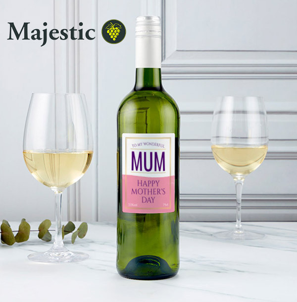 Happy Mother's Day Personalised White Wine