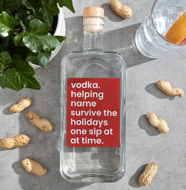 Christmas One Sip Personalised Vodka