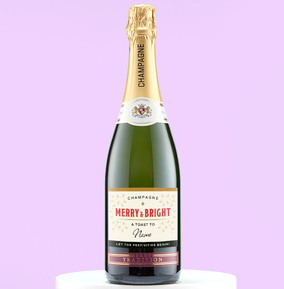 Personalised Christmas Champagne