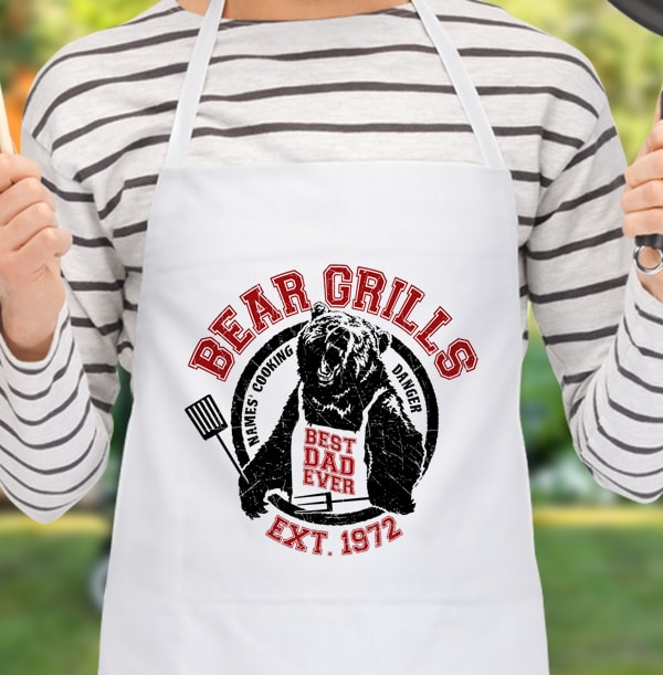 Bear Grills Personalised Apron - Best Dad Ever