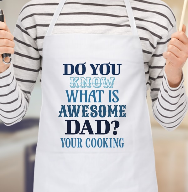 Awesome Dad's Cooking Personalised Apron