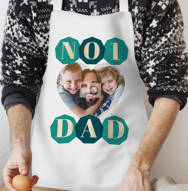 No.1 Dad Photo Apron